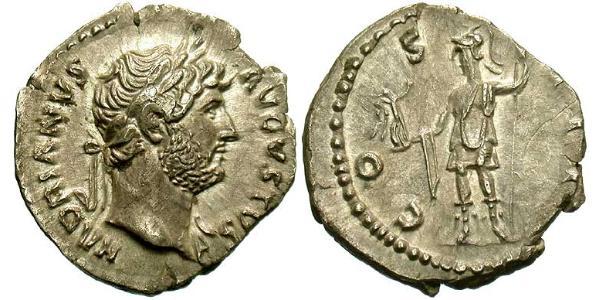 1 Denarius 羅馬帝國 銀 哈德良