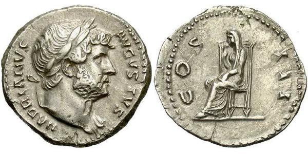1 Denarius 羅馬帝國 銀 哈德良