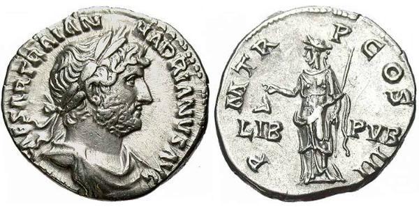 1 Denarius 羅馬帝國 銀 哈德良