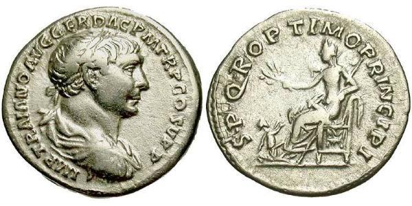 1 Denarius 羅馬帝國 銀 Trajan (53-117)
