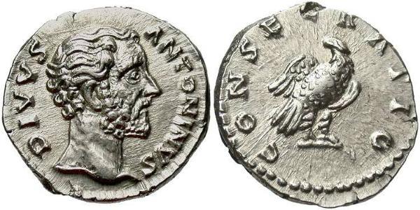 1 Denarius 羅馬帝國 銀 Antoninus Pius  (86-161)