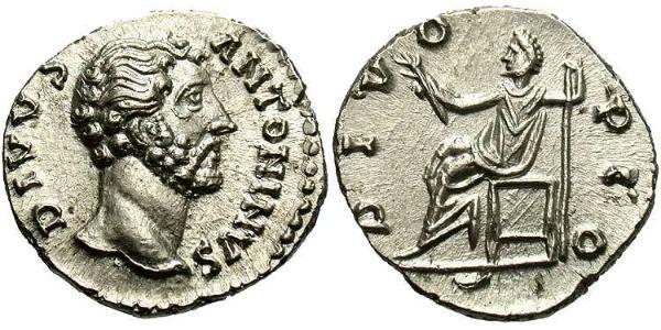 1 Denarius 羅馬帝國 銀 Antoninus Pius  (86-161)