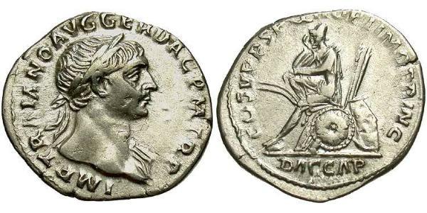 1 Denarius 羅馬帝國 銀 Trajan (53-117)