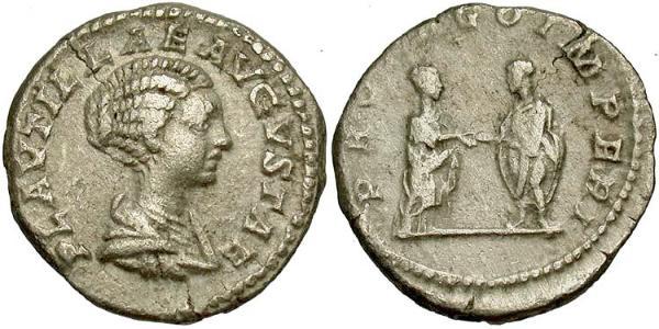 1 Denarius 羅馬帝國 銀 Fulvia Plautilla (189-212)