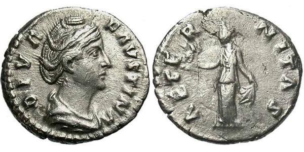 1 Denarius 羅馬帝國 銀 大福斯蒂娜