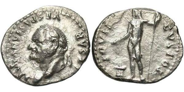 1 Denarius 羅馬帝國 銀 韦斯巴芗