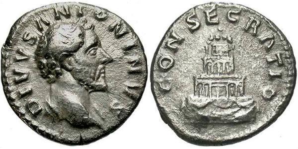 1 Denarius 羅馬帝國 銀 Antoninus Pius  (86-161)