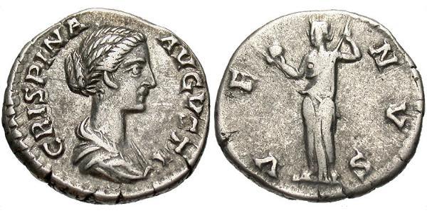 1 Denarius 羅馬帝國 銀 Bruttia Crispina (164-187)