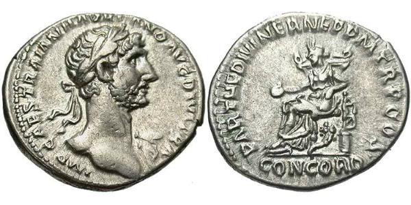 1 Denarius 羅馬帝國 銀 哈德良