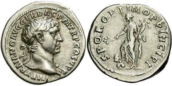 1 Denarius 羅馬帝國 銀 Trajan (53-117)