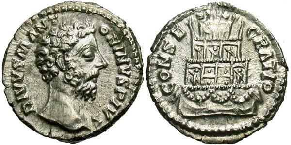 1 Denarius 羅馬帝國 銀 Marcus Aurelius (121-180)