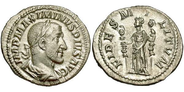 1 Denarius 羅馬帝國 銀 Maximinus I Thrax (173-238)