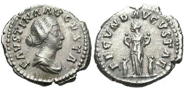 1 Denarius 羅馬帝國 銀 Faustina II (130-175)