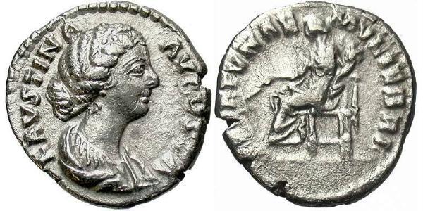 1 Denarius 羅馬帝國 銀 Faustina II (130-175)