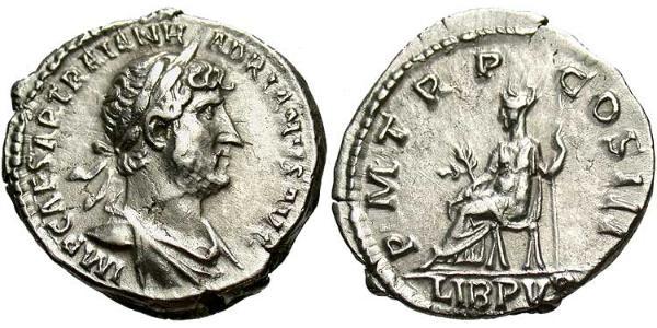 1 Denarius 羅馬帝國 銀 哈德良