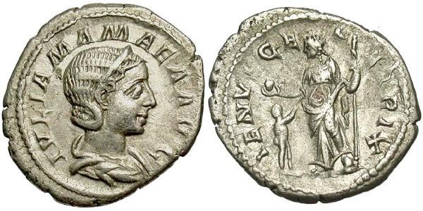 1 Denarius 羅馬帝國 銀 Julia Avita Mamaea (180-235)