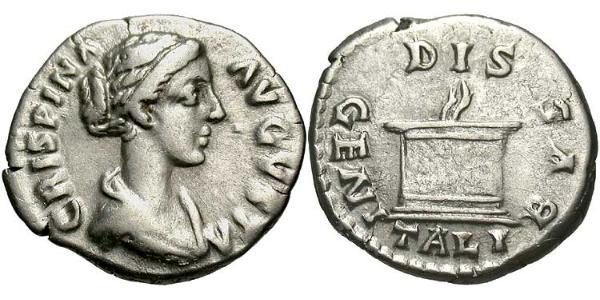 1 Denarius 羅馬帝國 銀 Bruttia Crispina (164-187)