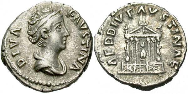 1 Denarius 羅馬帝國 銀 大福斯蒂娜