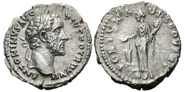 1 Denarius 羅馬帝國 銀 Antoninus Pius  (86-161)