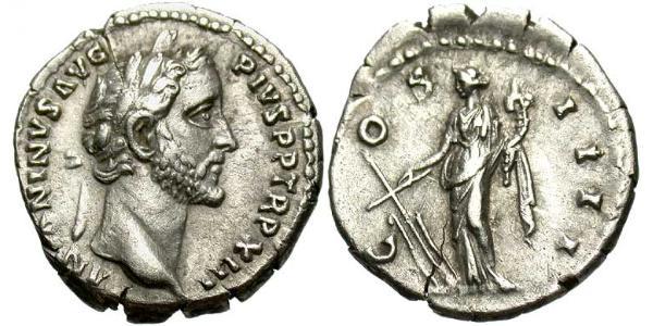 1 Denarius 羅馬帝國 銀 Antoninus Pius  (86-161)