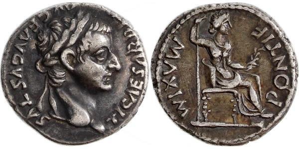 1 Denarius 羅馬帝國 銀 Tiberius Claudius Nero (42 BC-37)