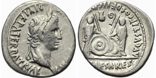 1 Denarius 羅馬帝國 銀 Augustus (63BC- 14) 