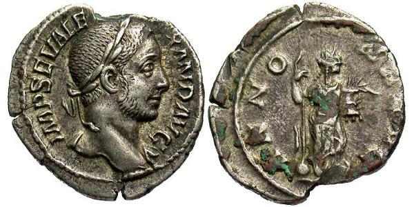1 Denarius 羅馬帝國 銀 亚历山大·塞维鲁 (208-235)