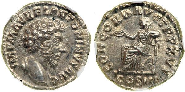 1 Denarius 羅馬帝國 銀 Marcus Aurelius (121-180)