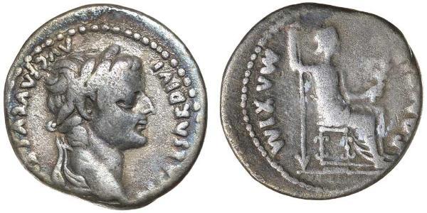 1 Denarius 羅馬帝國 銀 Tiberius Claudius Nero (42 BC-37)