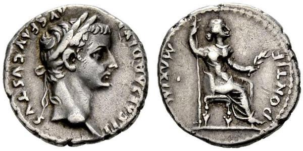 1 Denarius 羅馬帝國 銀 Tiberius Claudius Nero (42 BC-37)