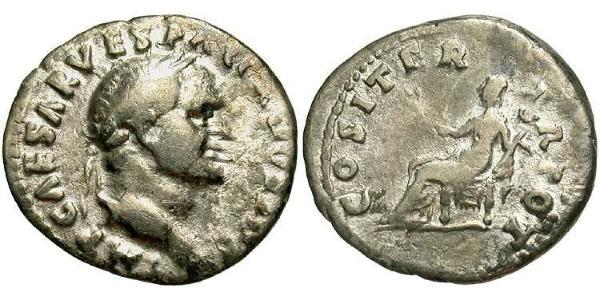 1 Denarius 羅馬帝國 銀 韦斯巴芗