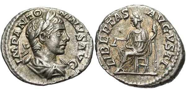 1 Denarius 羅馬帝國 銀 埃拉伽巴路斯