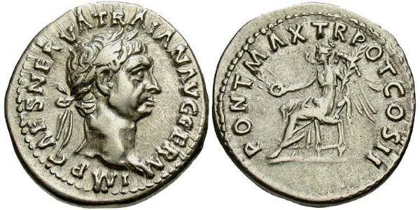 1 Denarius 羅馬帝國 銀 Trajan (53-117)