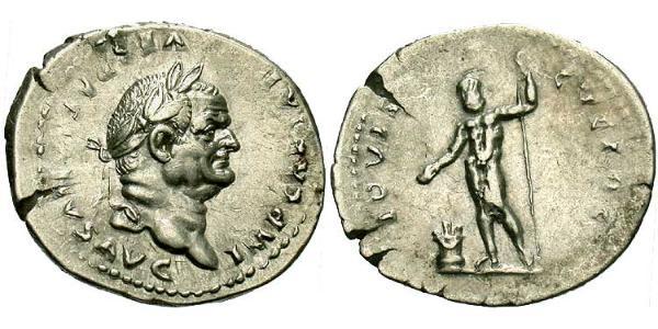 1 Denarius 羅馬帝國 銀 韦斯巴芗