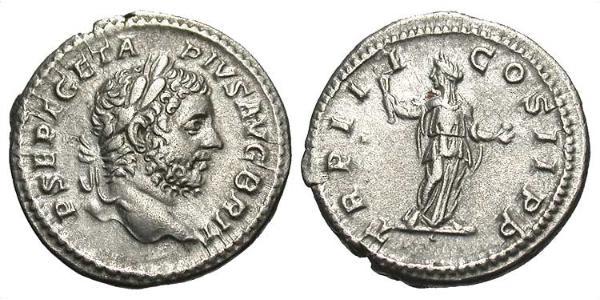 1 Denarius 羅馬帝國 銀 塞普提米乌斯·盖塔