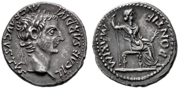 1 Denarius 羅馬帝國 銀 Tiberius Claudius Nero (42 BC-37)