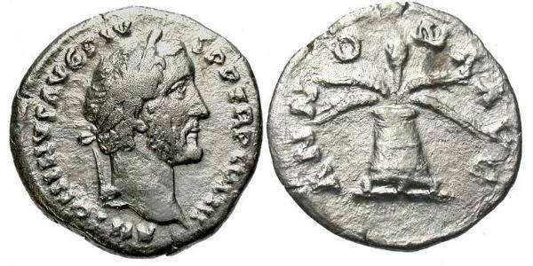 1 Denarius 羅馬帝國 銀 Antoninus Pius  (86-161)