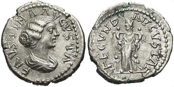 1 Denarius 羅馬帝國 銀 Faustina II (130-175)