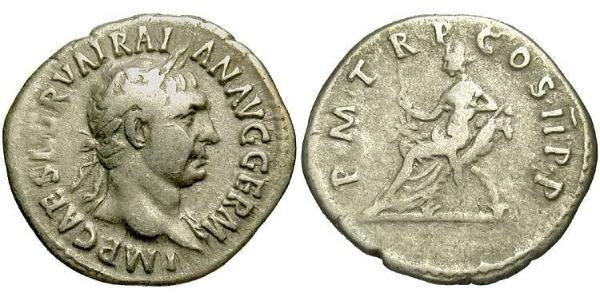 1 Denarius 羅馬帝國 銀 Trajan (53-117)