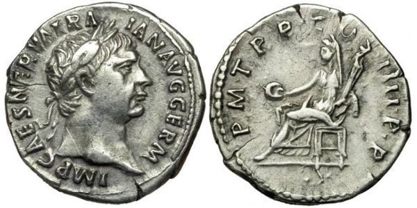 1 Denarius 羅馬帝國 銀 Trajan (53-117)