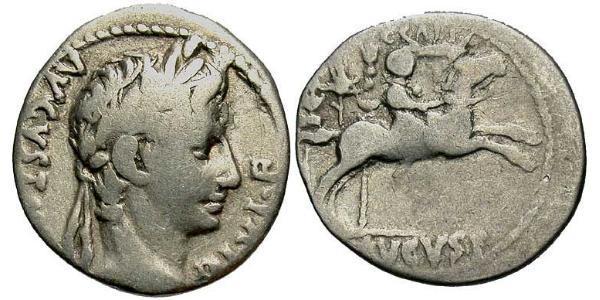 1 Denarius 羅馬帝國 銀 Augustus (63BC- 14) 