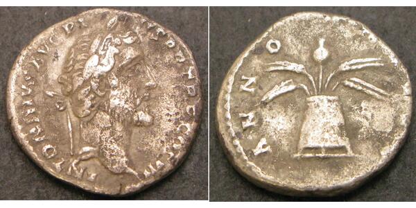 1 Denarius 羅馬帝國 銀 Antoninus Pius  (86-161)