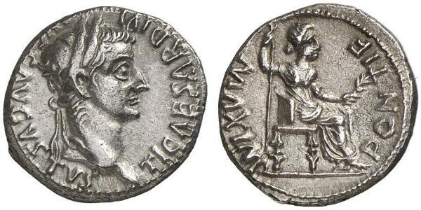 1 Denarius 羅馬帝國 銀 Tiberius Claudius Nero (42 BC-37)