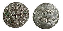 1 Denaro Regno franco (481-843) Argento Ludovico il Pio (778-840)