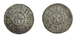1 Denaro Regno franco (481-843) Argento Ludovico il Pio (778-840)