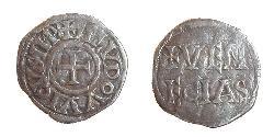1 Denaro Regno franco (481-843) Argento Ludovico il Pio (778-840)