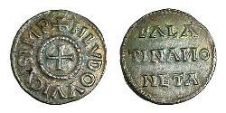 1 Denaro Regno franco (481-843) Argento Ludovico il Pio (778-840)
