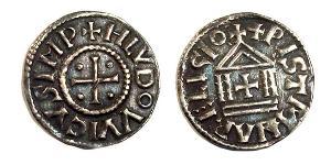 1 Denaro Regno franco (481-843) Argento Ludovico il Pio (778-840)