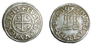1 Denaro Regno franco (481-843) Argento Ludovico il Pio (778-840)