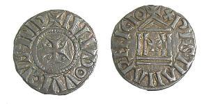 1 Denaro Regno franco (481-843) Argento Ludovico il Pio (778-840)